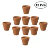 Dekorativa föremål Figurer 12st 3x3cm Small Mini Terracotta Pot Clay Ceramic Pottery Planter Flower Pots Succular Nursery Pots For Flower Plants Crafts 230614