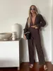 Women's Swimwear Kaftans For Women Summer Wear Beach Outfit Bathroom Exits Long Sleeve 2023 Pleated Legged Pants Two Piece Sexy Feeling