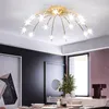 Żyrandole Norbic Creative Chrome Iron Flower G4 Lampa LED Home Deco salon przezroczystą szklaną gwiazdę chanderlier oświetlenie