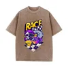 T-shirts pour hommes Cool Race Car Designer Graphics Imprimé Vêtements pour hommes Mode T-shirts surdimensionnés Été Hip Hop Coton lavé Hommes Chemise