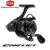 Baitcasting Bucels Оригинальный Penn Conflict CFT 2000 8000 Фулта -металлическая рыбалка.