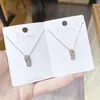 Mini Crystal Tisters Pendant Necklace For Women Charming Zircon Chain Choker Korean Style Jewelry Accessories Christmas Gift