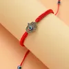 Bransoletki ręcznie robiono spleciona para dla kobiet miłośnicy Butterfly Hand Evil Eye Regulowane biżuteria R230614