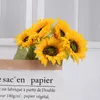 Dried Flowers 3510pcs Sunflower Decoration Artificial Flower Realistic Silk Daisies for Home Arrangement Wedding Party 230613