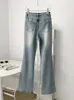 Dames Jeans Y2K Retro Wash Blue Dames Denim Flare Broek 2000 Hoge taille Dames Volledige lengte Bell Bottom Amerikaanse stijl Vintage Cosy Chic