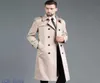 Trench da uomo Uomo Uomo Cappotto lungo doppiopetto Uomo Abiti europei Slim Fit Soprabito manica 2019 Primavera Autunno Nuovo designer9944932