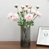 Decoratieve Bloemen 1Pc Real Touch Pioenen Camellia Realistische Bloesem Voor Home Decor Bruidsboeket Kunstzijde Faux Boterbloem