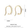 Ryggar örhängen koreansk pärla geometrisk för kvinnor 2023 trend mode smycken kvinnliga Kolczyki öronklipp Partihandelstillbehör