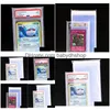 카드 게임 Resealable Graded Bags 슬리브 게임 1 팩 100pcs PSA Beckett 나사 다운 드롭 배달 장난감 선물 퍼즐