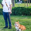 犬の首輪のリーシュリーシュ犬リーシュハンズフリードッグスリーシュリフレクティブリーシュドッグウォーキングロープランニングロープ2.4m長い調整可能なダブルリーシュドッグロープ230613