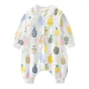 Sacos de dormir primavera outono bebê saco crianças bolsa criança sono gaze bonito crianças kick quiltsleepwear