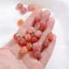 Hanger Kettingen 1PC Leuke Natuurlijke Agaat Perzik Fruit Mode Genezing Gem DIY Accessoires Voor Sieraden Maken