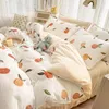 Ensembles de literie mignon ensemble de Style chaud pleine grandeur hiver moelleux Design esthétique peluche artistique Couvre Lit lit meubles