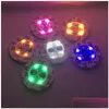 Decorazione per feste New Led Lumious Bottle Stickers Sottobicchieri Alimentato a batteria Drink Cup Mat Decels Festival Nightclub Bar Vase Drop Deli Dh2Bu