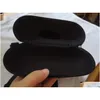 Sunglasses Cases Promotion Black Circle With Cloth Er Case For Women Men Glasses Box Zipper Eyewear Accessories 10Pcs Drop Delivery F Dhhdb