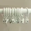 Tringles à rideaux 12 pièces anneau crochet avec clips fer fort décoratif draperie fenêtre Clip antirouille Vintage 230613