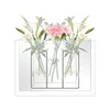 Vases clair acrylique fleur Vase rectangulaire Floral pièce maîtresse Table à manger Arrangements mariage décoratif Pot cadeau