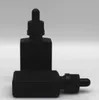 Commercio all'ingrosso 30ml eliquid bottiglia piatta di vetro mini bottiglie vuote 30ml bottiglie di vetro rettangolari nere opache Qualità