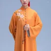 Abbigliamento etnico Moda Tai Chi Uniforme Abbigliamento per arti marziali Vestito a maniche lunghe folk tradizionale cinese Abbigliamento sportivo mattutino TA2032
