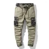 Pantaloni da uomo Cargo Uomo Multi tasche Causali Streetwear Pantaloni da jogging Pantaloni in cotone mimetico Elastico in vita Lunghezza alla caviglia