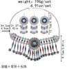 목걸이 귀걸이 세트 아프가니스탄 멀티 컬러 크리스탈 동전 술 불모