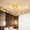 Żyrandole Norbic Creative Chrome Iron Flower G4 Lampa LED Home Deco salon przezroczystą szklaną gwiazdę chanderlier oświetlenie