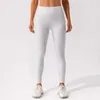 Calça de ioga nude com bolso de cintura alta Align Prue cintura alta com bolso lateral levantamento de quadril secagem rápida push up leggings fitness pilates calças de corrida para mulheres LL-524