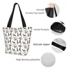 Shopping Bags The Whippet Grocery Printed Canvas Shopper Tote Shoulder Bag Big Capacity Durable Greyhound Sighthound Dog Handbag