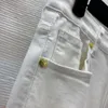Damesjeans designer 23ss Damesbroek Denim jeans dames Slanke zoom Cut Back Pocket Straight Pipe Cropped Hoge kwaliteit Dameskleding SBRY