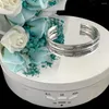 Bangle sieraden klassiek patroon voor dames luxe dames roestvrij staal personaliseren armband open mode cadeau groothandel