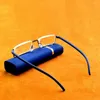 Lunettes de soleil Lunettes de lecture ultra-légères Femmes Hommes Rectangle pliable Tr90 Cadre semi-cerclé Classique Anti Blu Fatigue Avec étui 1 1,5 à 4