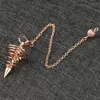 Pendant Necklaces Exploration Metal Pendulum Pendulo Radiestesia Pendulums For Dowsing Spiral Cone Amulet Jewelry Pyramid Pendule Reiki