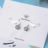 Boucles d'oreilles fraise cristal et pierre de lune pour les femmes mode coréenne mignon chaton dames bijoux chinois en gros