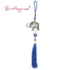 Decorações de jardim BRISTLEGRASS Blue Eye Elefante borlas amuletos amuletos da sorte para pendurar na parede bênção para decoração de casa R230613