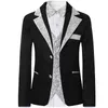 Clothing Sets Boys Slim Fit Suits 5 Pieces Set Kids Blazer Vest Pants Shirt Bowtie Jacket With Gold Rims For Wedding Party Prom 230613