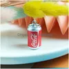 Charms 24x12mm Cute Drink Cans Dink Cisin 3D Bottle Bottle Bottle do biżuterii wykonanie przenoszenia kluczy przenoszący DIY Dostawa Smtpe Smtpe