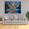 Eigentijds Abstract Art Capitol at Night Washington Met de hand gemaakt kunstwerk op Canvas Rest Room Decor