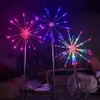 Decoração de jardim ao ar livre Luz de fogos de artifício LED Árvore de Natal 20 peças Ramos Lâmpada de paisagem colorida em mudança