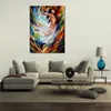 Figure Abstract Canvas Art Angel Flight Hand Painted Kinfe Painting for Hotel Wall Modern