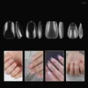 FALSE NAILS 120st/Bag Tryck på kistan Nagel Tips Rensning Full Cover Fake Artificial Long Ballerina