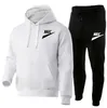 Men's Black Tracksuit brand logo 2 Piece Set Jogging Suit Men Fashion Clothing Streetwear Clothes Sweat Suits Running Clothes
