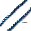 Kralen Grade A 6mm Hematiet Natuurlijke Ronde Blauwe Facet Losse Spacer DIY Maken Sieraden Geschenken 1Strand (Ongeveer 65 Stuks/Strand)