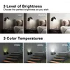 Vägglampa RGB trådlöst LED -ljus 360 ° projektor som läser USB laddningsbar med fjärrkontrolldekoration