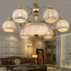 Chandeliers European Style Living Room Bronze Chandelier Candle Lamp Modern Dining Bedroom Double ZM1121