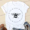 Camisetas de manga corta para mujer, camisetas elegantes dulces 2023 de abeja, ropa de dibujos animados, camiseta femenina de primavera y verano, camiseta gráfica de moda para mujer