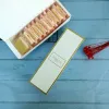 Caixa de presente de macaron longa estampada floral caixa de bolo de lua embalagem de presente para biscoito lembrancinhas de casamento caixa de doces por atacado