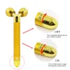 Masseur de visage 3D Roller Golden Beauty Bar Électrique 360 Rotation Mince Corps Outil De Levage Relax Ball 230613