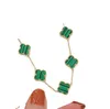 Link łańcucha mody Four-Leaf Clover Clover Projektant Złota Bransoletka Tytanium Walentynki Biżuteria zaręczynowa