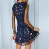 Summer Dresses For Women 2022 Floral Embroidered Party Dress Lace Mesh Double Layer Mini Dress Vestidos De Verano Mujer