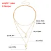 Sj9r Pendant Necklaces Designer Jewlery Delicate Heart Necklace Multilayer Design Feeling Metal Wind Love for Women Gifts Wife